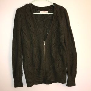 LOFT green cardigan